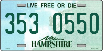 NH license plate 3530550
