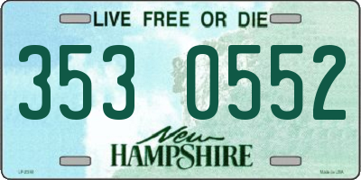 NH license plate 3530552