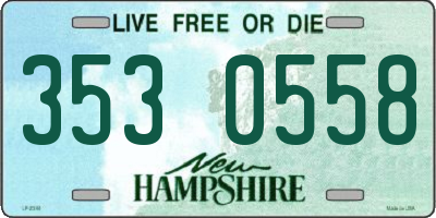 NH license plate 3530558