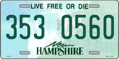 NH license plate 3530560