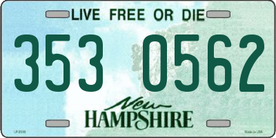 NH license plate 3530562