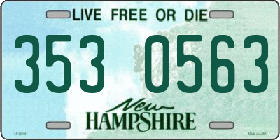 NH license plate 3530563