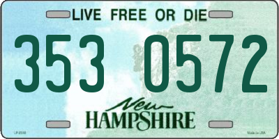 NH license plate 3530572