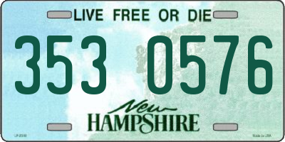 NH license plate 3530576