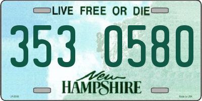NH license plate 3530580