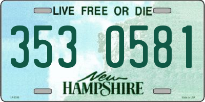 NH license plate 3530581