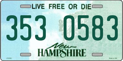 NH license plate 3530583