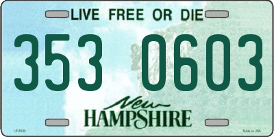 NH license plate 3530603