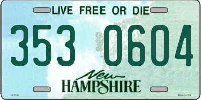 NH license plate 3530604