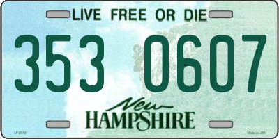 NH license plate 3530607