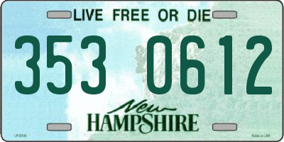 NH license plate 3530612