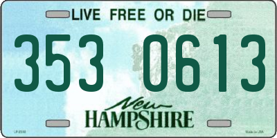 NH license plate 3530613