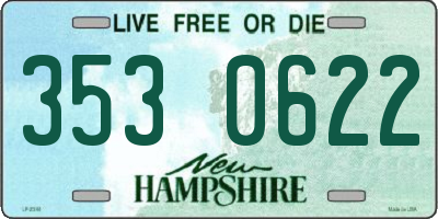 NH license plate 3530622