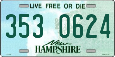 NH license plate 3530624