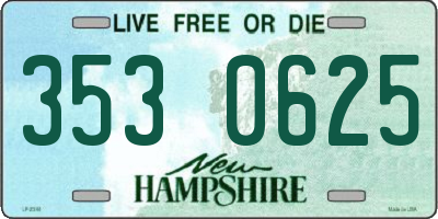 NH license plate 3530625