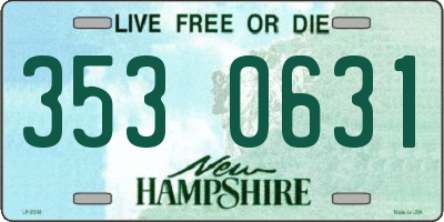 NH license plate 3530631