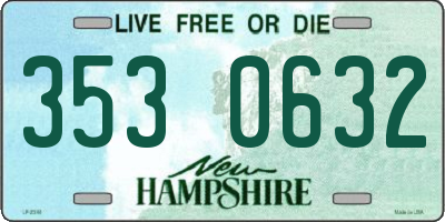 NH license plate 3530632