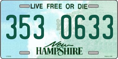 NH license plate 3530633