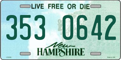 NH license plate 3530642