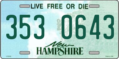 NH license plate 3530643