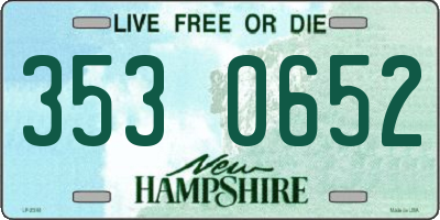 NH license plate 3530652