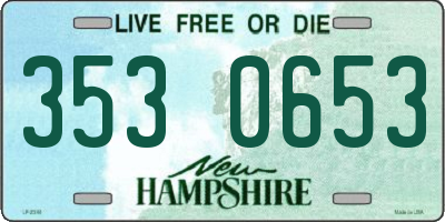 NH license plate 3530653