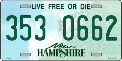 NH license plate 3530662