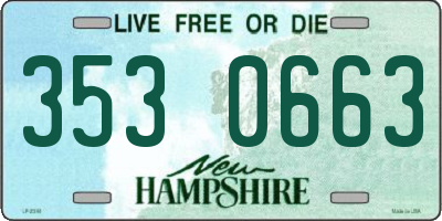 NH license plate 3530663