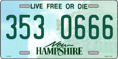 NH license plate 3530666