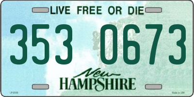 NH license plate 3530673