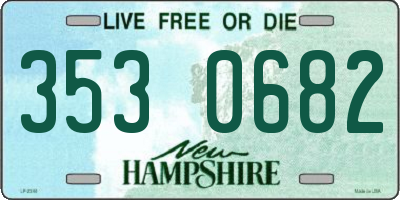 NH license plate 3530682
