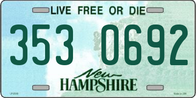 NH license plate 3530692