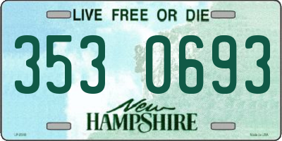 NH license plate 3530693
