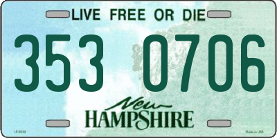 NH license plate 3530706