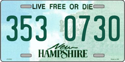 NH license plate 3530730
