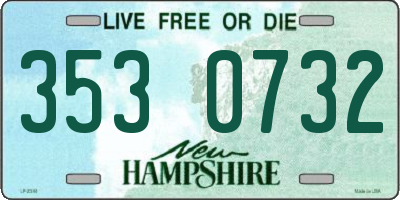 NH license plate 3530732