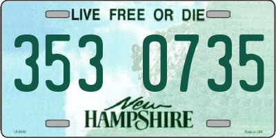 NH license plate 3530735