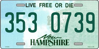 NH license plate 3530739