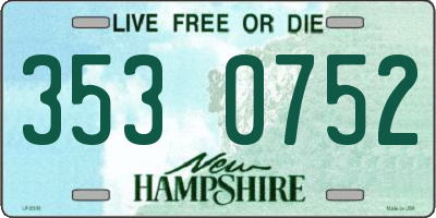 NH license plate 3530752