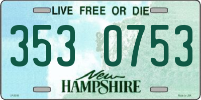 NH license plate 3530753