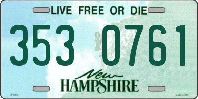 NH license plate 3530761