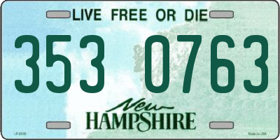 NH license plate 3530763