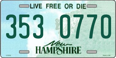 NH license plate 3530770