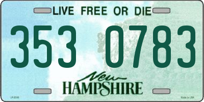 NH license plate 3530783