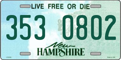 NH license plate 3530802