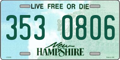NH license plate 3530806