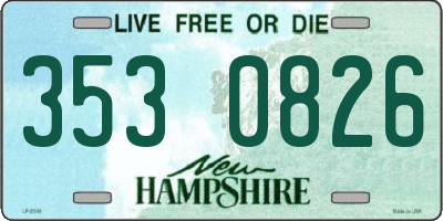 NH license plate 3530826