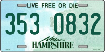 NH license plate 3530832