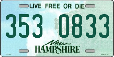 NH license plate 3530833