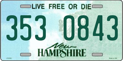 NH license plate 3530843